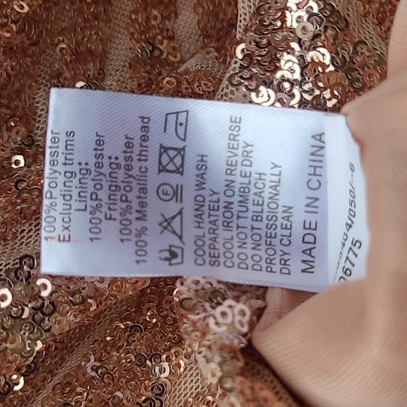 NWT Beautiful Rare London Limited Edition Fringe Sequin Plunge Mini Dress. - Picture 7 of 8